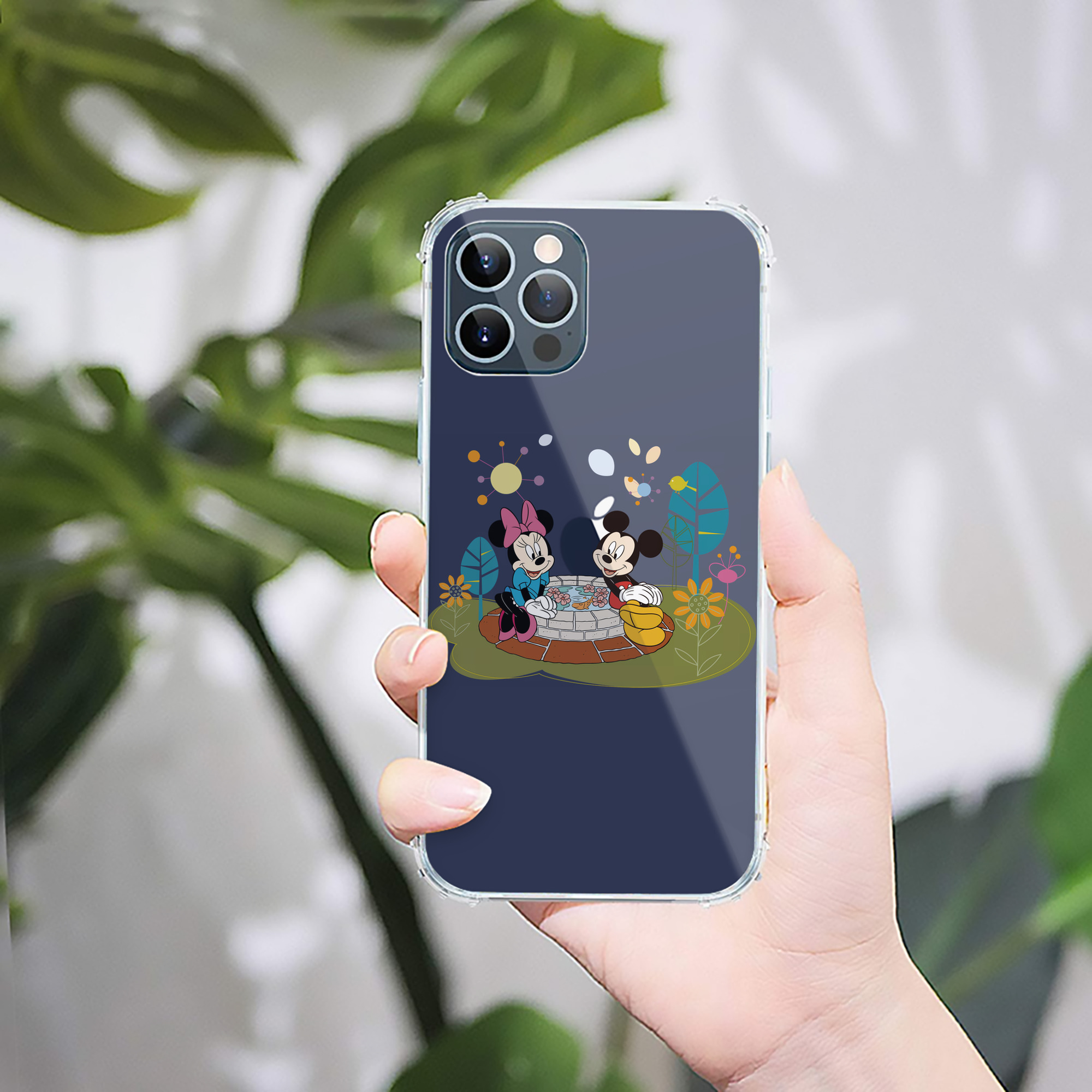 （画像用） ミッキーマウス Mickey Mouse 【iPhone 12シリーズ対応】透明スマホケース（クリアソフトケース）